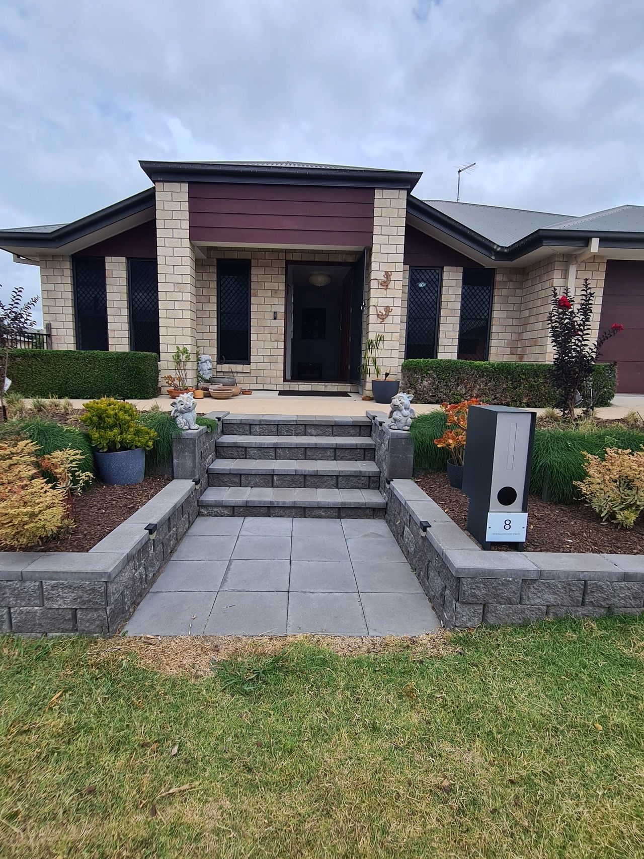 a house with a small garden