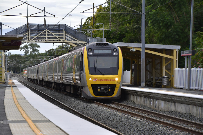 Queensland Rail train at station