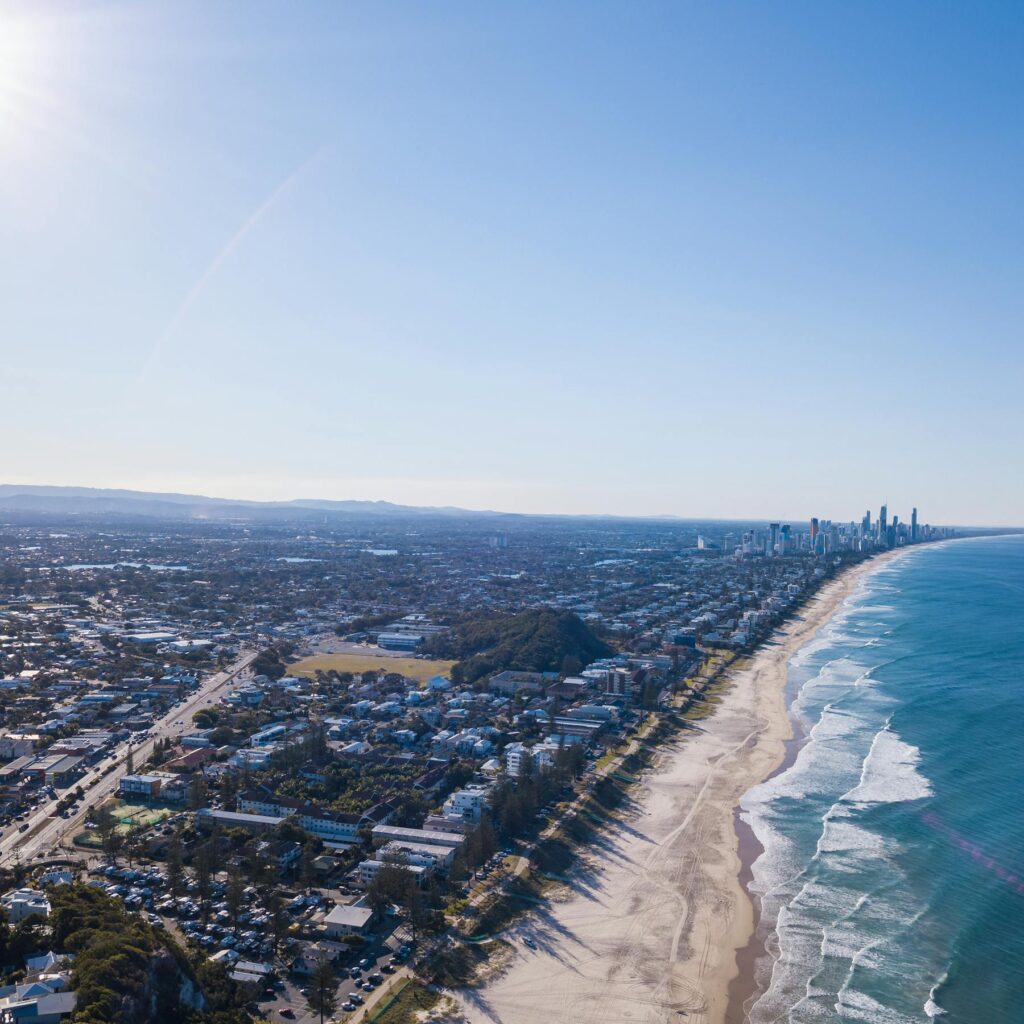 aerial view of Queensland houses