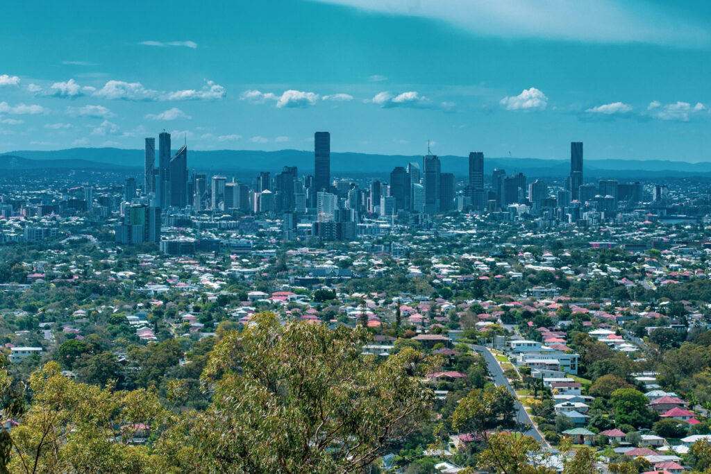 Skyline of Brisbane city