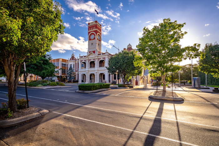 Historical City Hall building in Toowoomba, Queensland, Australia